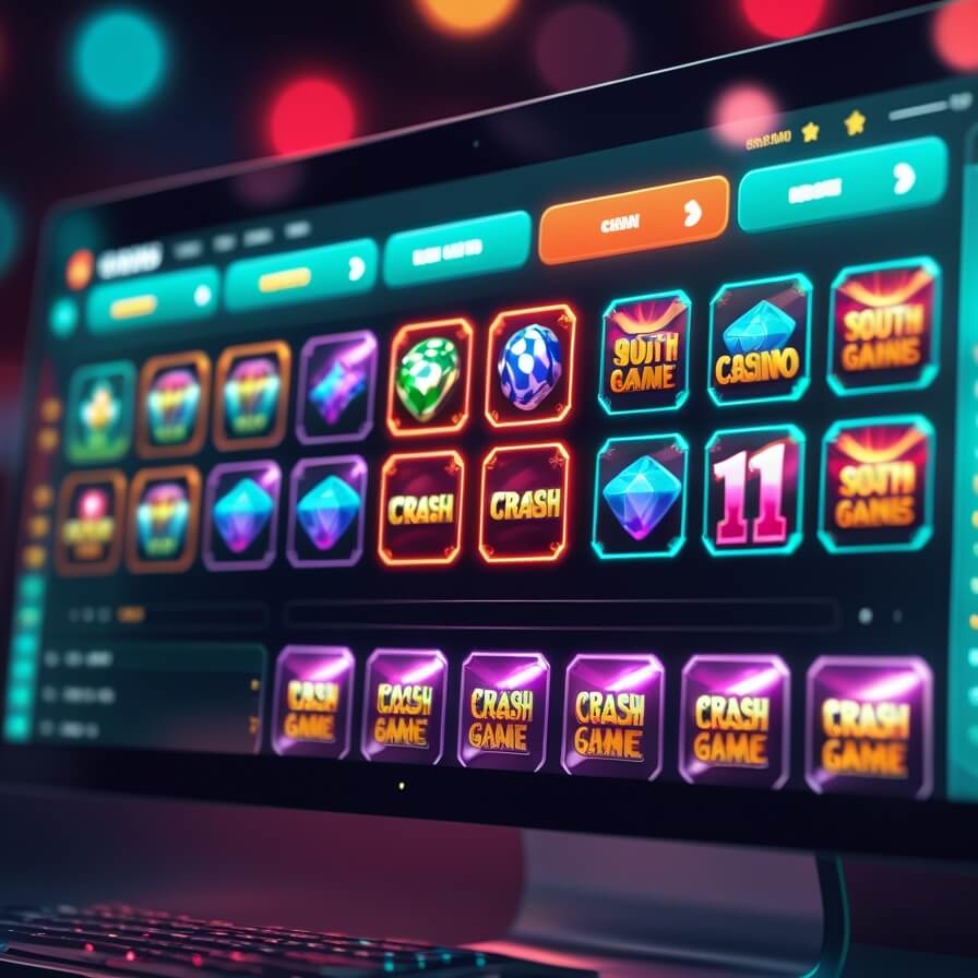 RollCasino casino games grid with slots and live tables